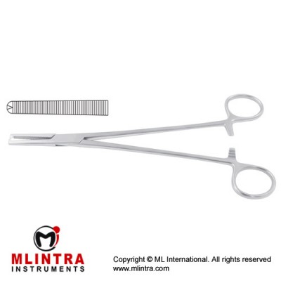Phaneuf Hysterectomy Forcep Straight - 1 x 2 Teeth Stainless Steel, 20.5 cm - 8"